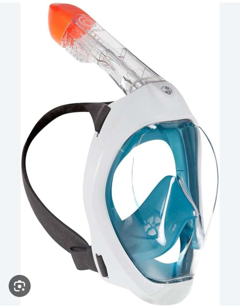 Máscara de snorkel con visión panorámica de 180 grados, cristal templado antirrayas, silicona hipoalergénica