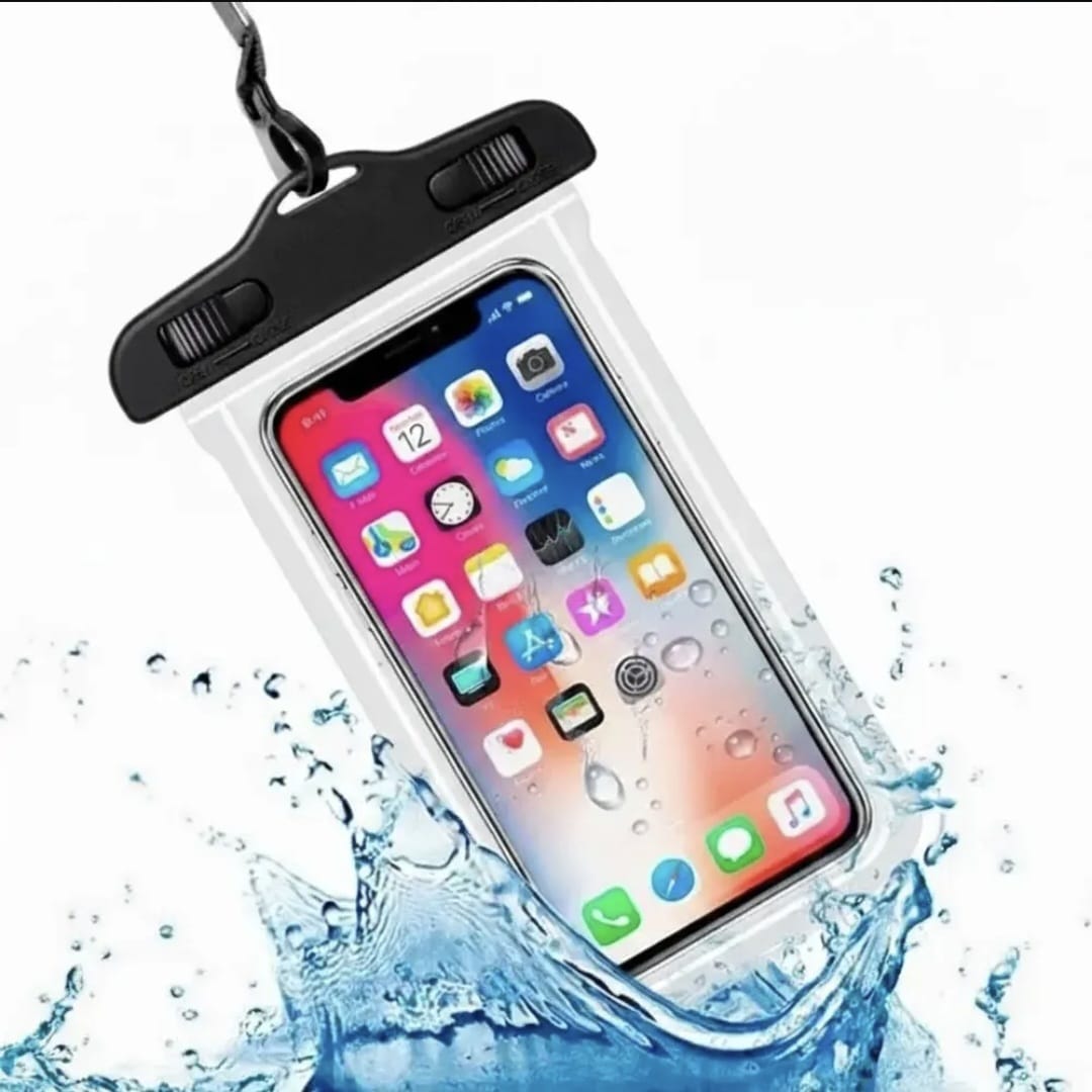 Forro acuático universal sumergible para celular hasta 30 metros, sello hermético de doble cierre, touch screen funcional