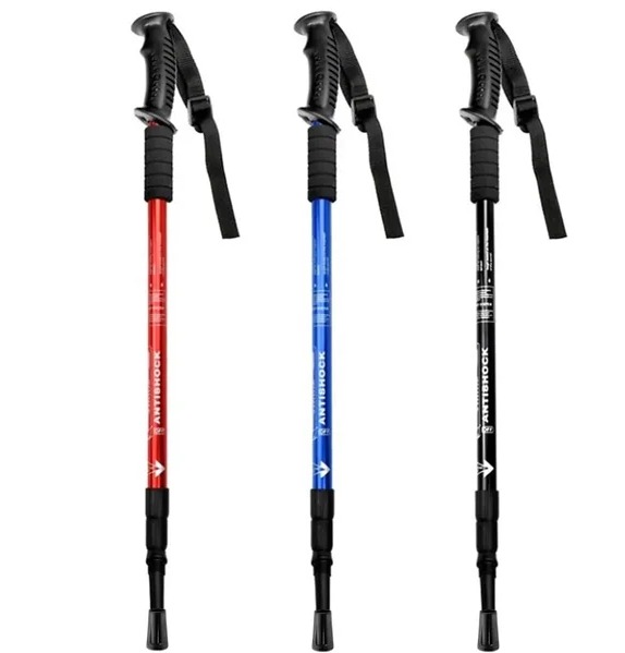 Bastón de senderismo de aluminio aeronáutico 7075, ultraligero con grip ergonómico